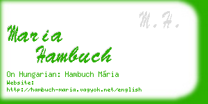 maria hambuch business card